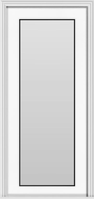 Fiberglass Clear Lite Single Door (36" x 80") - White