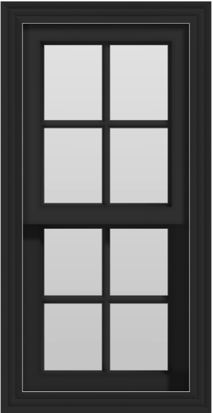 Fiberglass Double Hung Window (No Divided Lites) (Black)