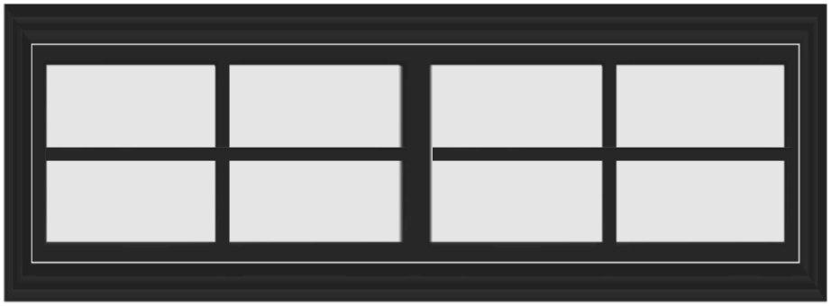Fiberglass Transom Window w/ Grills (Sliding) - 54 1/2"W x 20 1/2"H (Black)