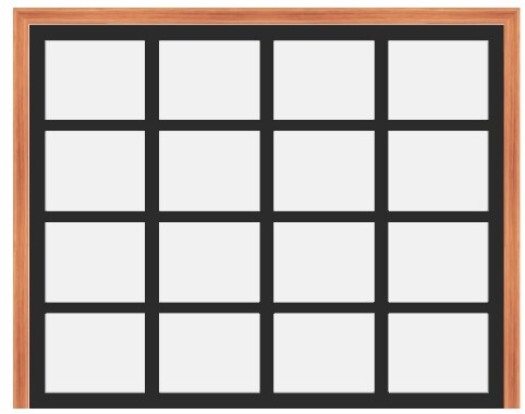 Ultra Modern Black Aluminum Garage Door w/Frosted Glass (10’ x 8’) (Black outside/white inside)