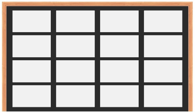 Ultra Modern Black Aluminum Garage Door w/Frosted Glass (14’ x 8’) (Black outside/white inside)