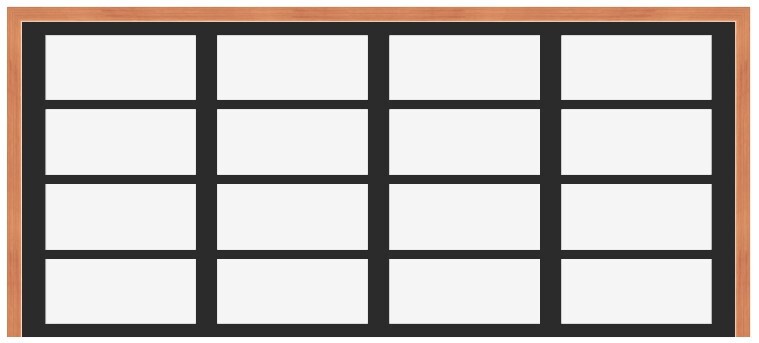 Ultra Modern Black Aluminum Garage Door w/Frosted Glass (16'X7’) (Black outside/white inside)