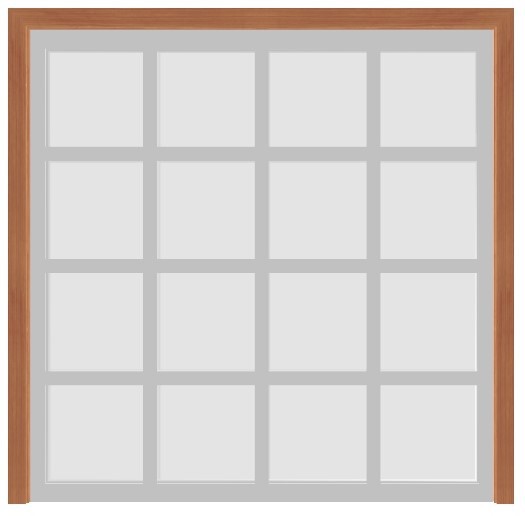 Ultra Modern White Aluminum Garage Door w/Frosted Glass (8' x 8')