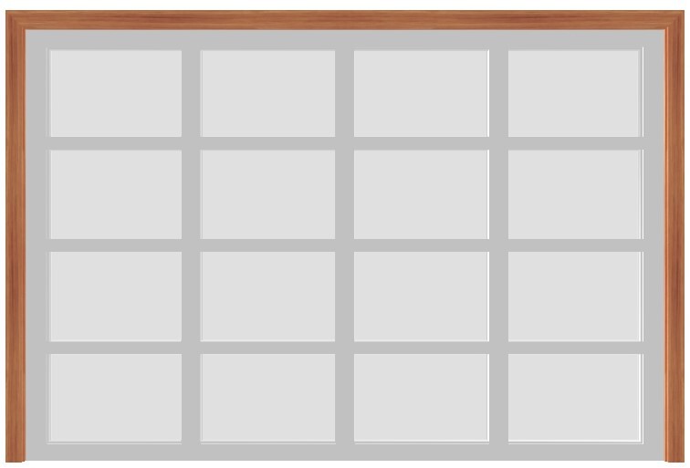 Ultra Modern White Aluminum Garage Door w/Frosted Glass (12' x 8')