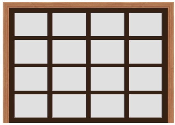 Ultra Modern Brown Aluminum Garage Door w/Frosted Glass (10’ x 7’) - (Brown outside/white inside)