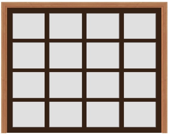Ultra Modern Brown Aluminum Garage Door w/Frosted Glass (10’ x 8’) - (Brown outside/white inside)