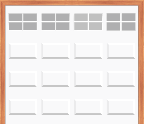 Steel Insulated Garage Door with Stockton Windows (8 X 7)