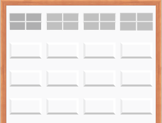 Steel Insulated Garage Door with Stockton Windows (9 X 7) 