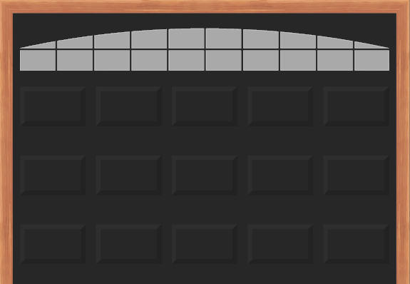 Steel Insulated Garage Door with Arched Stockton Windows (10 X 7) (Black outside/white inside)