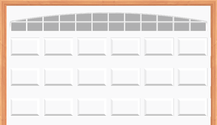 Steel Insulated Garage Door with Arched Stockton Windows (12 X 7) 