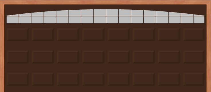  Steel Insulated Garage Door with Arched Stockton Windows (16 X 7) - (Brown outside/white inside) 