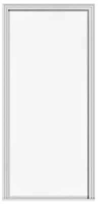 Metal Deluxe Flush Panel Single Door (White Polytex Coating, 36"W)