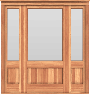 Contemporary Single Door with Windows (82 1/2"W)