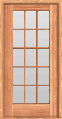 Single French 15-Lite Door
