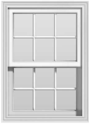 Large Single Hung Window (Full Lites) 
