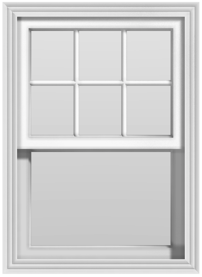 Large Single Hung Window (Upper Lites Only)  
