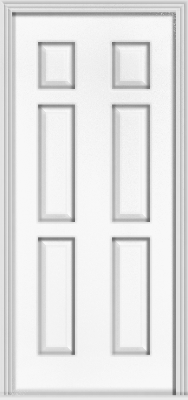 Metal Deluxe Solid Single Door (White Polytex Coating, 36"W)