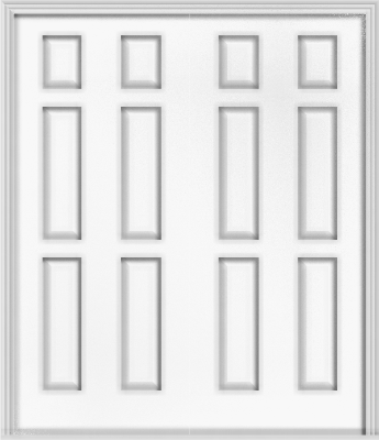 Metal Deluxe Solid Double Doors (Polytex Coating, 68"W)