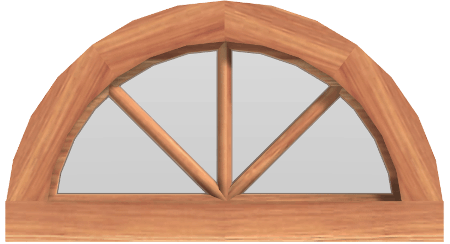 Fan Arch Window (24"W x 12"H)