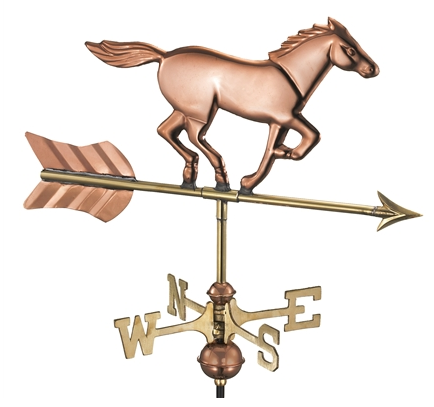 Copper Horse Weathervane (Polished)