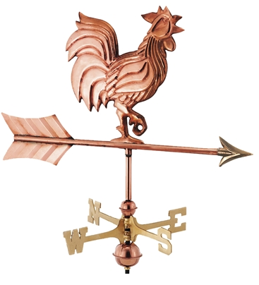 Copper Rooster Weathervane (Polished)