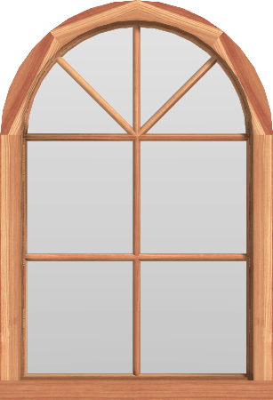 6-Pane Arch Window