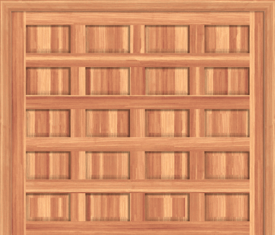 Plain Raised Panel Mahogany Garage Door