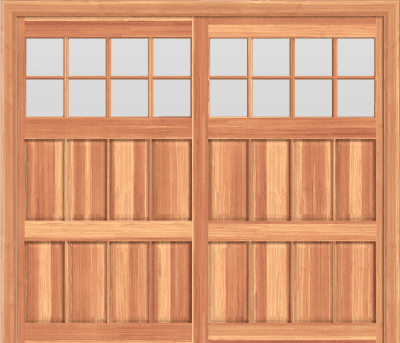 Mahagony Raised Panel Garage Doors