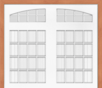 Steel Carriage Insulated Garage Door with Arched Stockton Windows