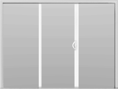 3 Panel - 9' Sliding Patio Doors 80" - White