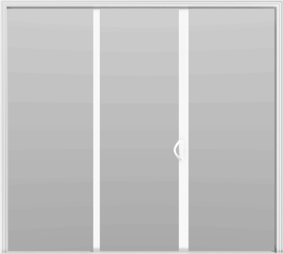 3 Panel - 9' Sliding Patio Doors 96" - White