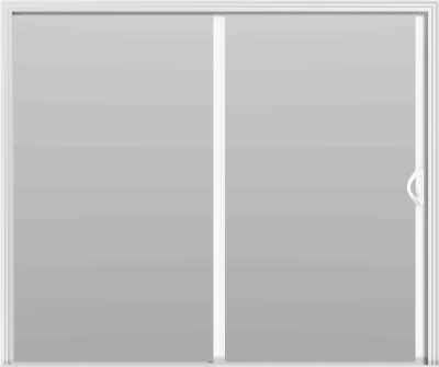 2 Panel - 8' Sliding Patio Doors 80" - White