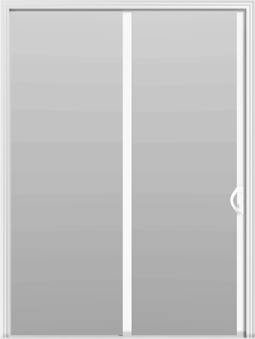 2 Panel - 6' Sliding Patio Doors 96" - White
