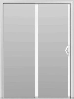 2 Panel - 5' Sliding Patio Doors 80" - White