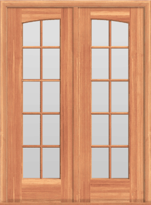 Curved Double French 20-Lite Doors