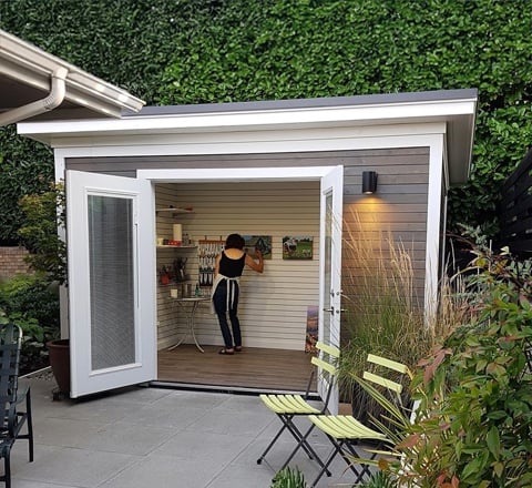 Backyard She Shed Inspiration - Urban Studio Design - Prefab kit