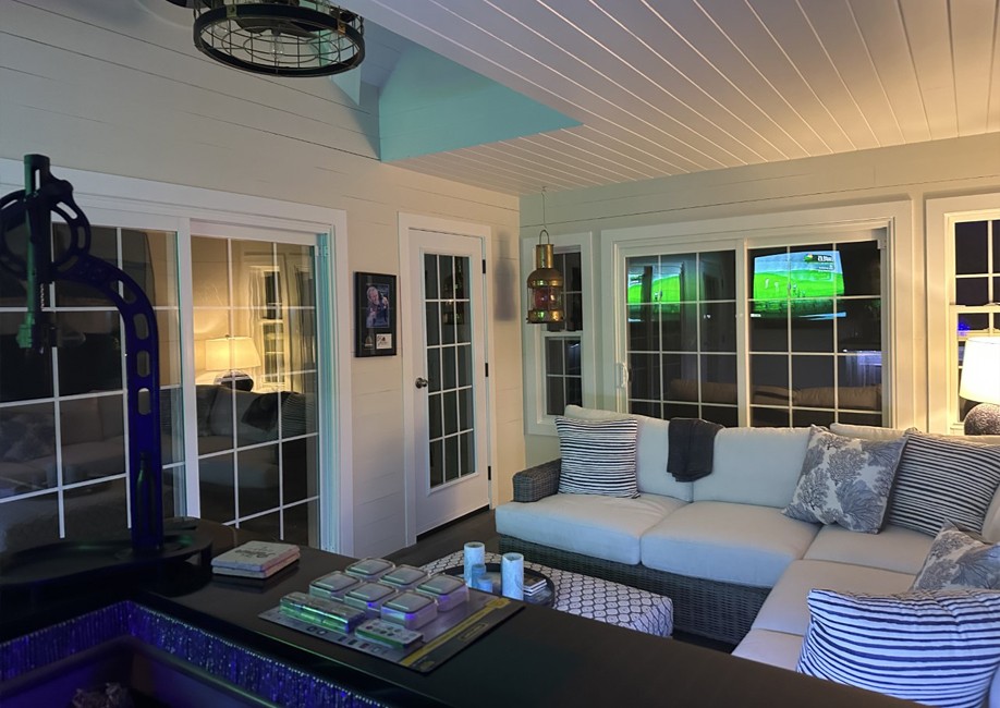 Outside View of a Backyard Man Cave - Mini Oban Design Prefab Kit