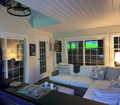 Outside View of a Barside Man Cave - Prefab kit