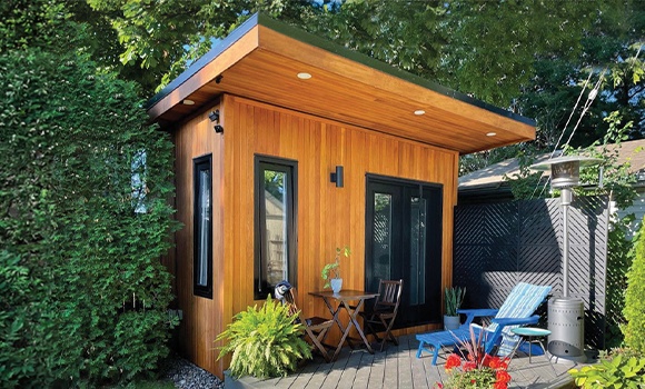 Backyard Man Cave - Interior View of A Modern Garage - Prefab Kit