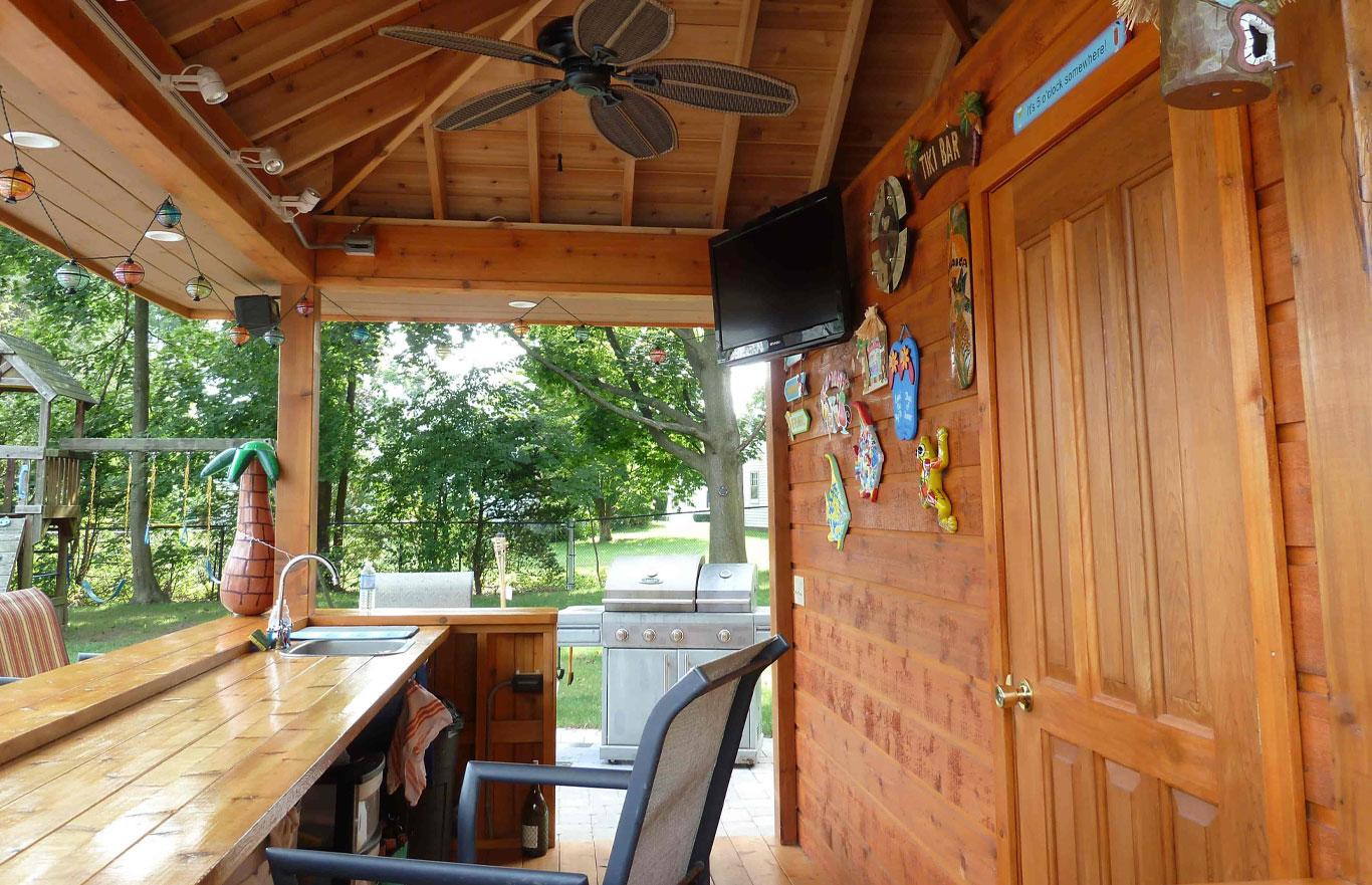 Plumbing Considerations 12' x 12' Barside Pool Cabana Summerwood ID Number 153496