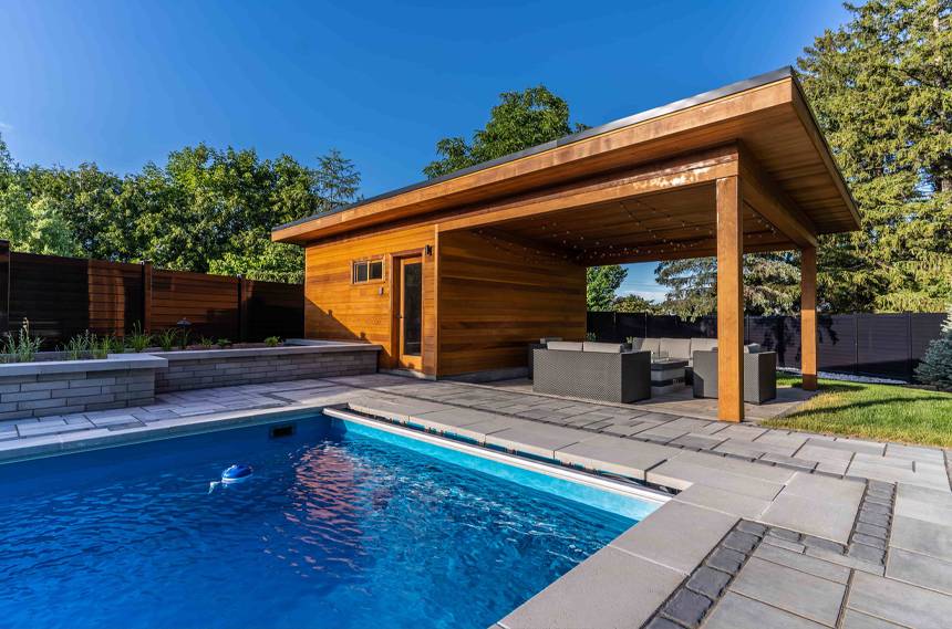 15' x 30' Sanara Pool House prefab kit Summerwood Products