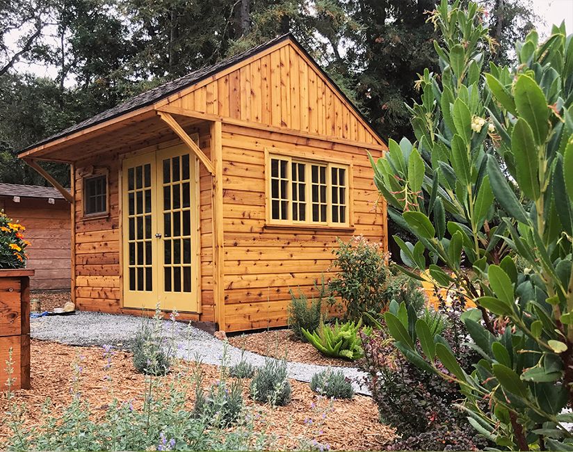 Prefab Garden Shed Kit with Cedar Channel Siding