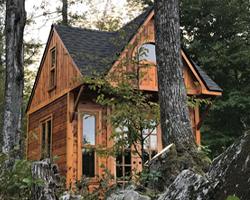 Prefab Cabin Bunkie Kit with Cedar Channel Siding