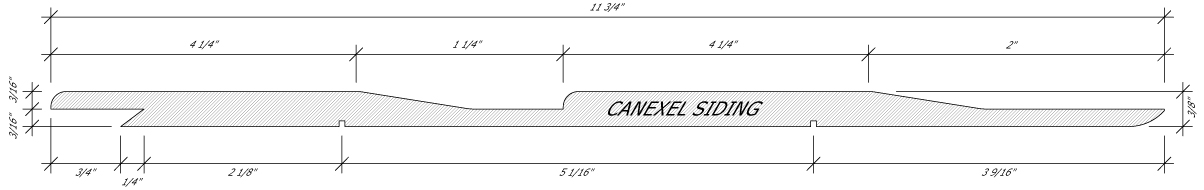 Cabin garages sheds Canexel Siding Profile siding