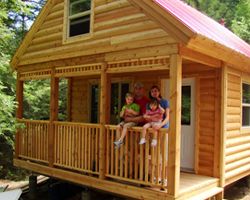 Cedar Log Cabin Siding Material on a 16' x 24' Cheyenne Cabin Kit