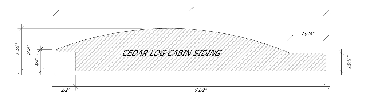 Cabin garages sheds materials Log Cabin Siding Profile Summerwood