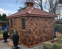 Cedar Shingle Siding Materials on a Sonoma Garden Shed
