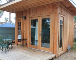 Home Studio Prefab Kit with Cedar Channel Siding