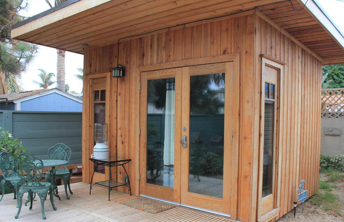 Home Studio Prefab Kit with Cedar Channel Siding