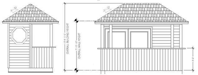 Barside Pool Cabana Dimensions